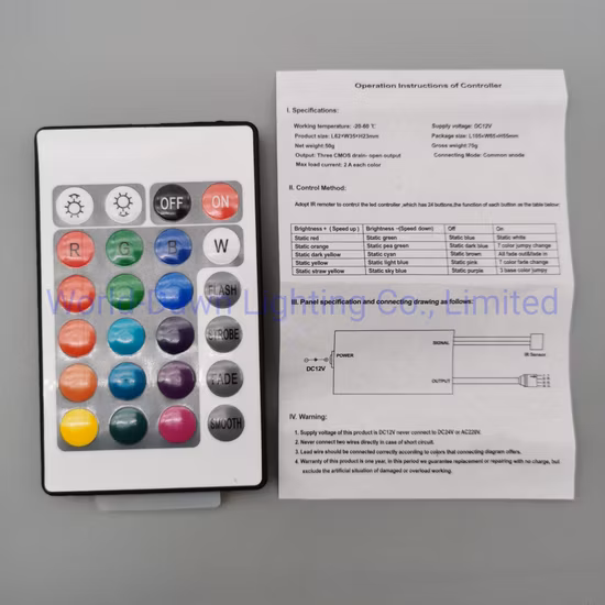 DC 12 V/24 V SMD5050 RVB à changement de couleur Kit de bande lumineuse flexible avec télécommande et alimentation Kits de bande LED avec emballage blister